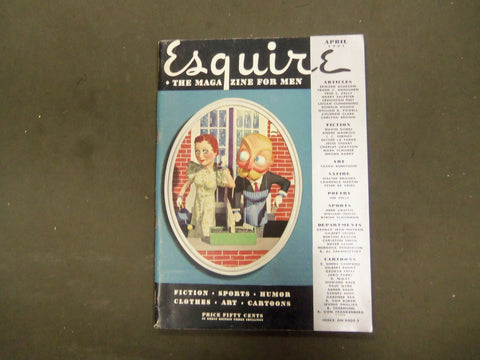 1937 APRIL ESQUIRE MAGAZINE - NICE ILLUSTRATIONS, COVER AND ADS - ST 3093