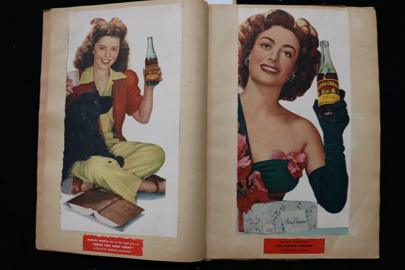 1940'S MOVIE STARS SCRAPBOOK, PACKED - MERLE OBERON - JOAN CRAWFORD - E 24914