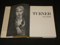 1974 TURNER 1775-1851 TATE GALLERY HARDCOVER BOOK - NICE PRINTS - R 721Z