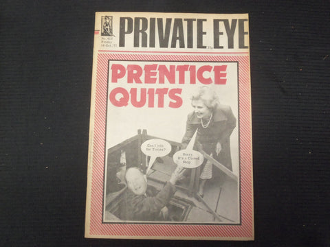 1977 OCTOBER 14 PRIVATE EYE MAGAZINE - MARGARET THATCHER FRONT COVER - E 8171