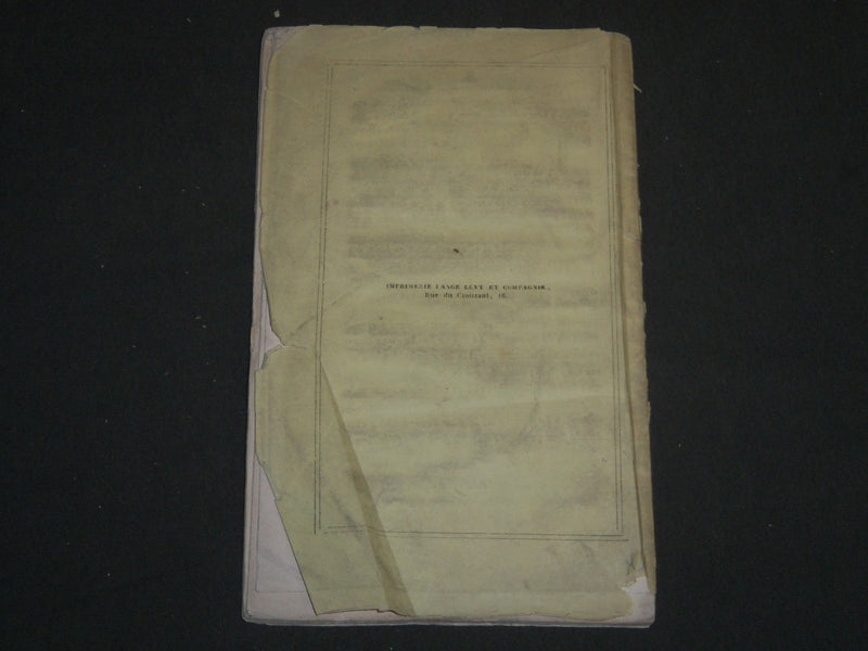 1843 DE L'ACTION DU TABAC SUR LA SANTE BOOK BY B. BOUSSIRON- FRENCH - J 4761