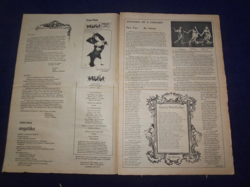 1978 HABIBI NEWSPAPER - VOLUME 4, NUMBER 11- MIDDLE EASTERN DANCE/MUSIC- NP 6867