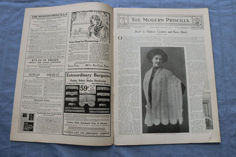 1910 SEP THE MODERN PRISCILLA MAGAZINE - ILLUSTRATIONS, STORIES & ADS - SP 4782E