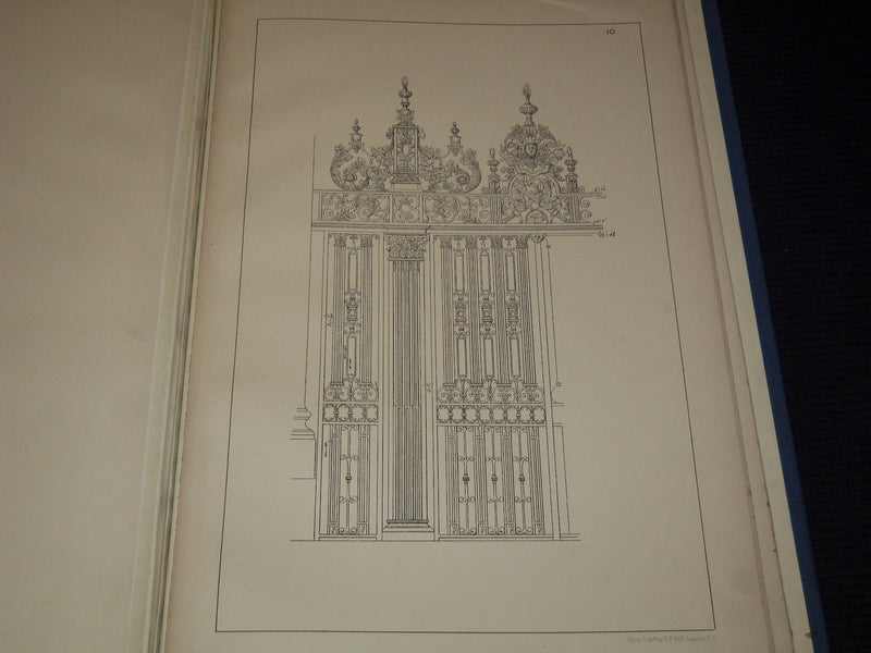 1879 EXAMPLES OF DECORATIVE WROUGHT IRONWORK 17TH & 18TH CENTURIES - #34