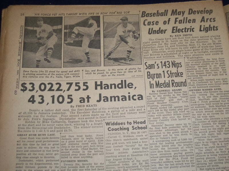 1945 MAY 27 NEW YORK SUNDAY MIRROR - TOKYO RAZED JAPS ADMIT- CHURCHILL - NP 1807