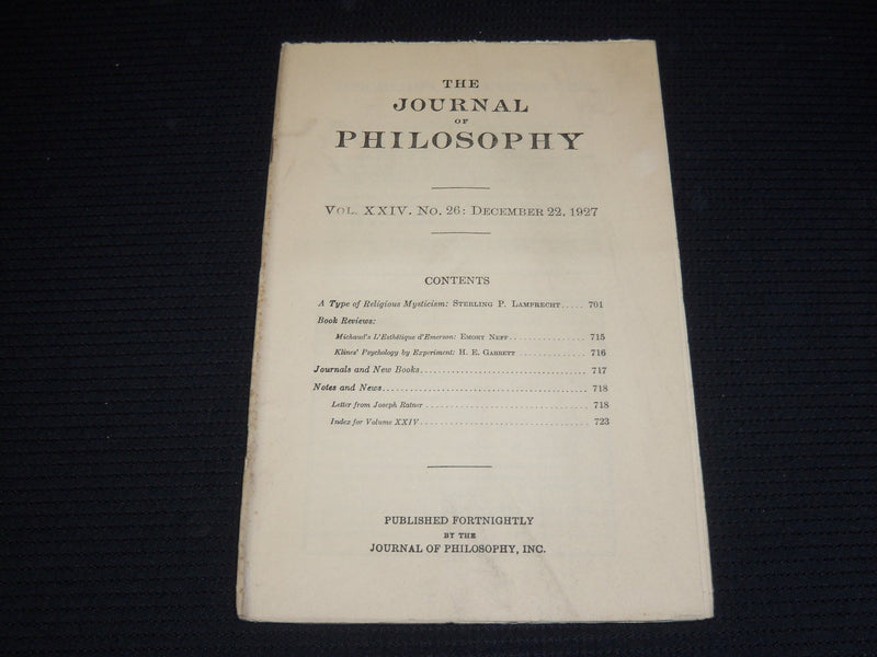 1927 THE JOURNAL OF PHILOSOPHY MAGAZINE LOT OF 19 ISSUES - WR 632D