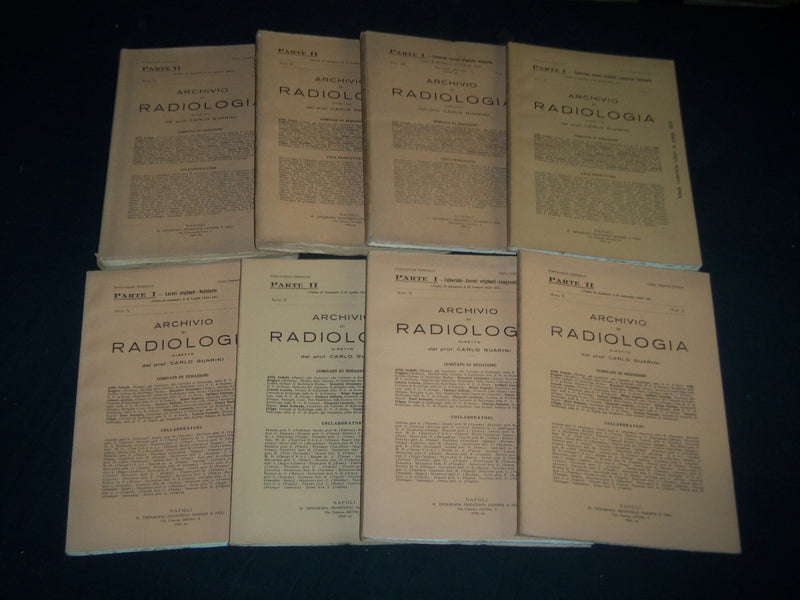 1932-1936 ARCHIVO DI RADIOLOGIA MAGAZINE LOT OF 22 - ITALIAN - NICE ADS- KD 2994