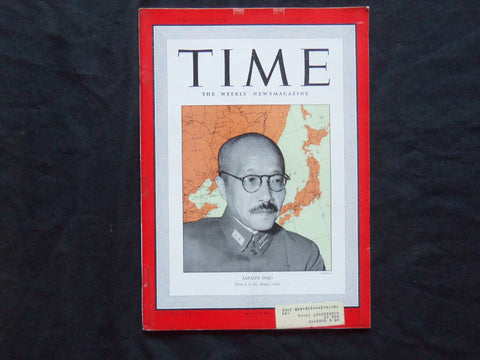 1941 NOVEMBER 3 TIME MAGAZINE - JAPAN'S HIDEKI TOJO - T 788
