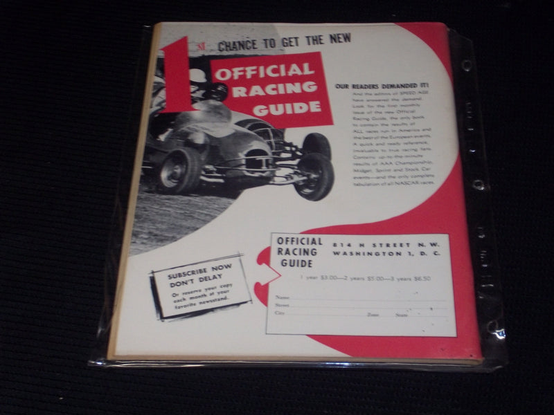 1955 JUNE SPEED AGE MAGAZINE - NICE RACING FRONT COVER - E 1970