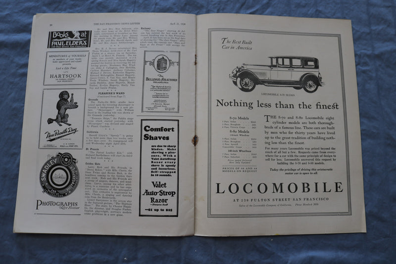 1928 APRIL 22 SAN FRANCISCO NEWS LETTER MAGAZINE - CARQUINEZ BRIDGE - ST 5509M