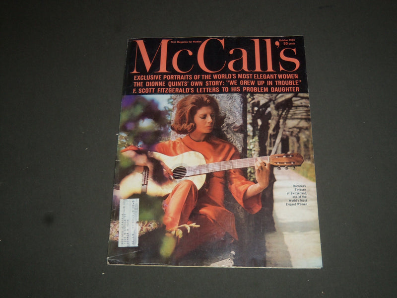 1963 OCTOBER MCCALL'S MAGAZINE - BARONESS THYSSEN OF SWITZERLAND - SP 6977
