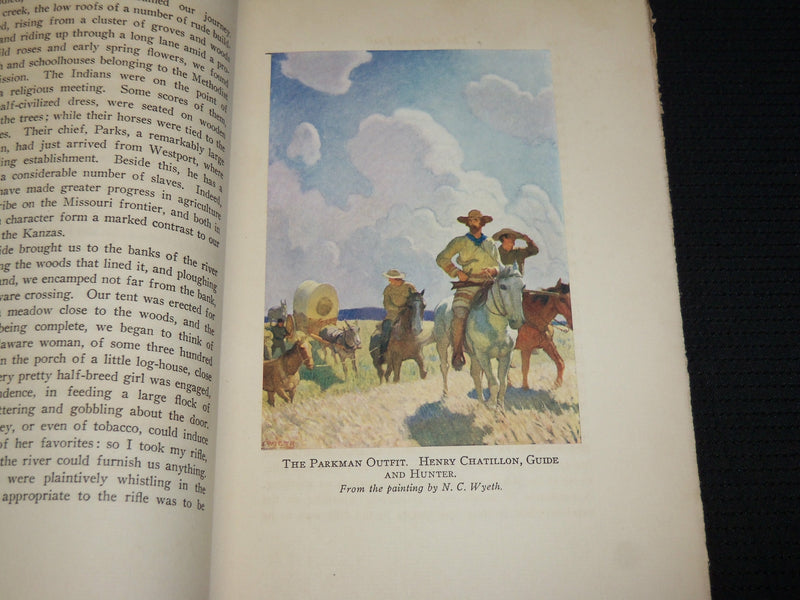1925 THE OREGON TRAIL SKETCHES HARDCOVER BOOK - WYETH - REMINGTON - KD 7455