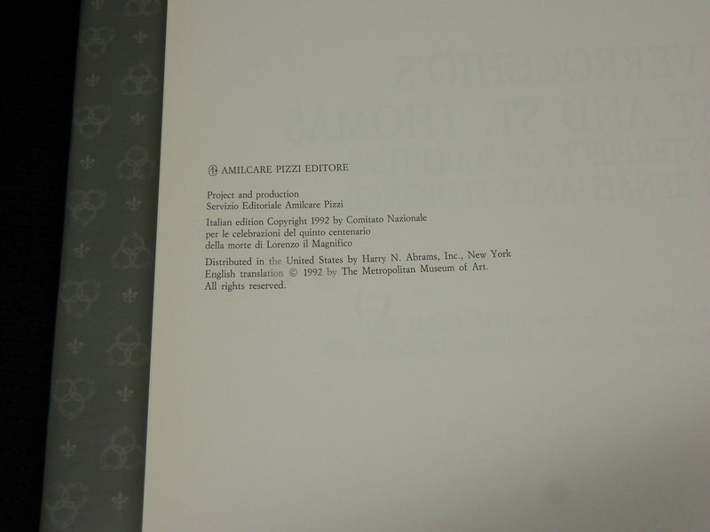 1992 VERCCHIO'S CHRIST AND ST. THOMAS HARDCOVER BOOK - NICE PRINTS - R 718M