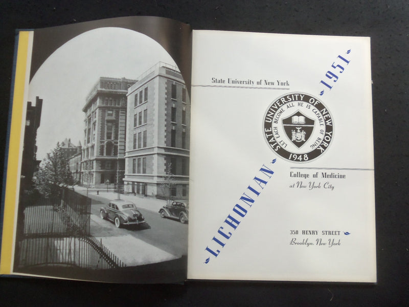 1951 LICHONIAN LONG ISLAND COLLEGE OF MEDICINE YEARBOOK - BROOKLYN, NY - YB 3148