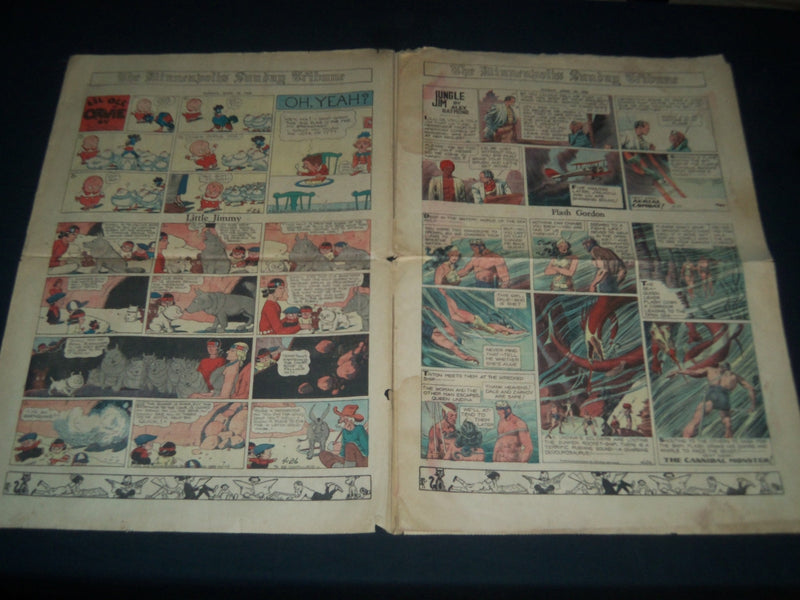 1936 APRIL 26 MINNEAPOLIS STAR TRIBUNE COLOR COMICS SECTION -DIZZY DEAN- NP 3717
