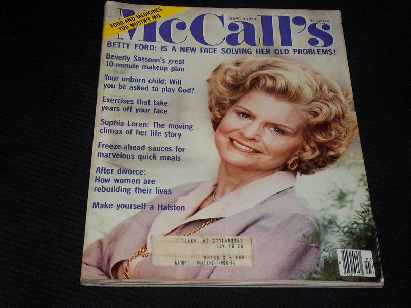 1979 MARCH MCCALL'S MAGAZINE - BETTY FORD FRONT COVER - E 727