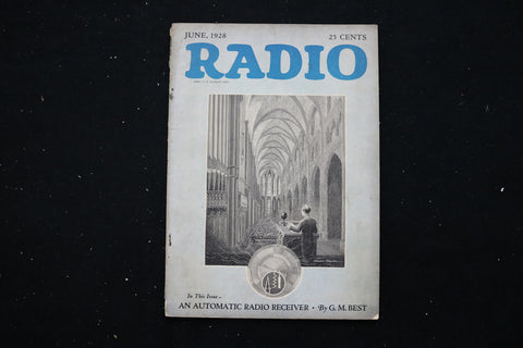 1928 JUNE RADIO MAGAZINE - GREAT FRONT COVER - E 11165
