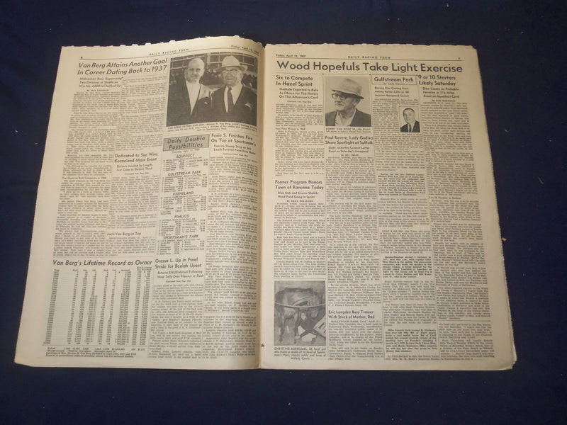 1969 APRIL 18 THE DAILY RACING FORM - TOP KNIGHT 1:39 1/5 MILE - NP 2534B