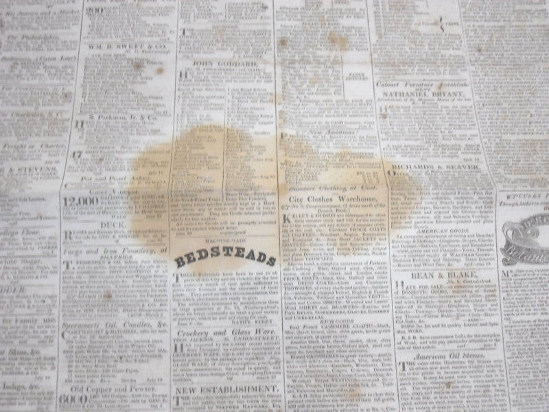 1819 & 1824 BOSTON PATRIOT NEWSPAPER LOT OF 2 - BALLARD & WRIGHT - NP 2740