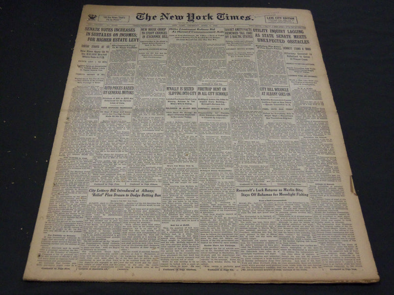 1934 APRIL 5 NEW YORK TIMES - GENERAL MOTORS RAISES PRICES - NT 4204