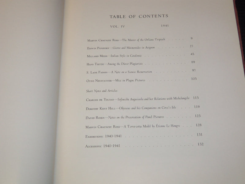 1941-1965 THE JOURNAL OF THE WALTERS ART GALLERY LOT OF 6 - MARYLAND - O 3302