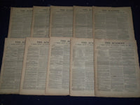 1877 THE ACADEMY WEEKLY REVIEW OF LITERATURE LOT OF 25 ISSUES - LONDON - O 2225