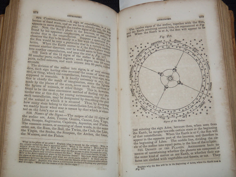 1848 A SYSTEM OF NATURAL PHILOSOPHY BOOK BY J. M. COMSTOCK, M. D - J 8117
