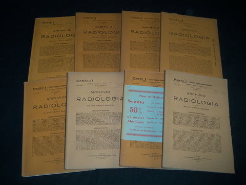 1932-1936 ARCHIVO DI RADIOLOGIA MAGAZINE LOT OF 22 - ITALIAN - NICE ADS- KD 2994
