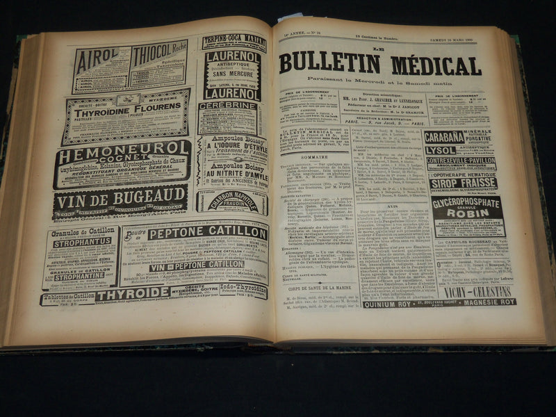 1900 JANUARY-JUNE LA PRESSE MEDICALE JOURNAL FRENCH BOUND VOLUME - KD 5905