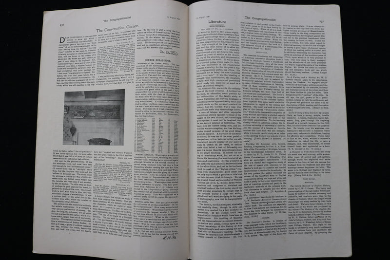 1896 AUGUST 13 THE CONGREGATIONALIST MAGAZINE -NEW CONGRESSIONAL LIBRARY- K 2343