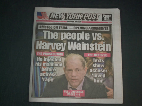2020 JANUARY 23 NEW YORK POST NEWSPAPER -ELI MANNING RETIRES - WEINSTEIN TRIAL