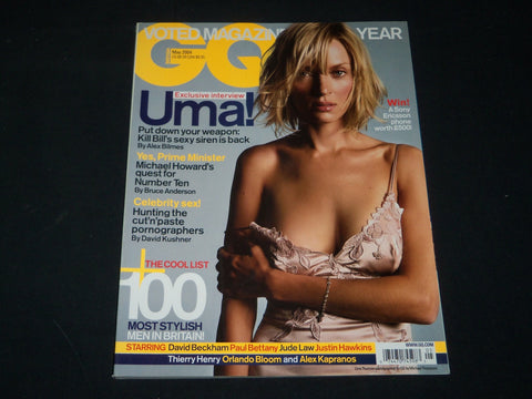 2004 MAY GQ GENTLEMEN'S QUARTERLY MAGAZINE - BRITISH - UMA THURMAN - RC 1151