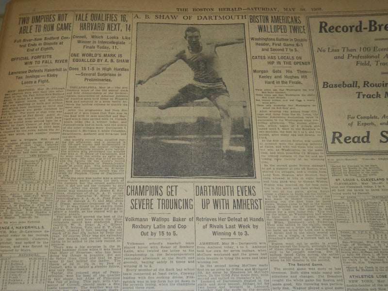 1908 MAY 30 THE BOSTON HERALD - BALL CHILDREN FOUND IN WOODS - BH 77