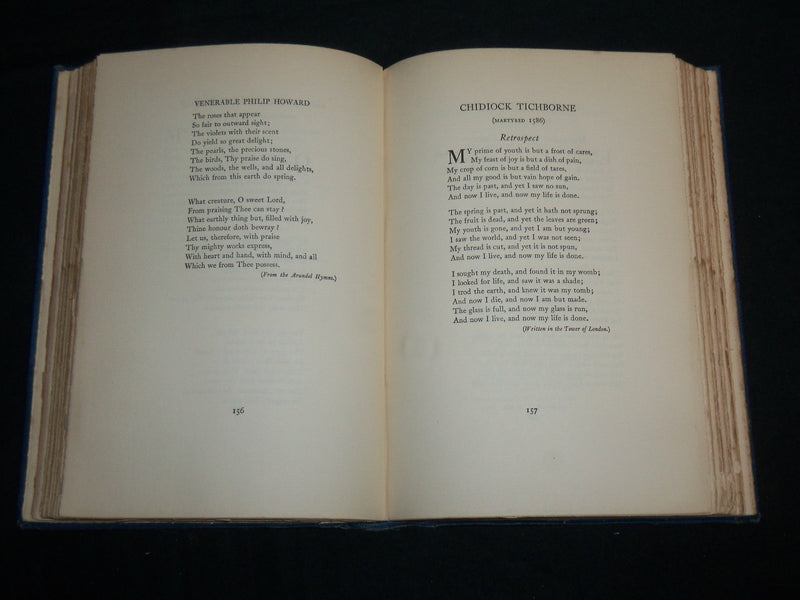 1926 AN ANTHOLOGY OF CATHOLIC POETS HARDCOVER BOOK BY SHANE LESLIE - KD 6941