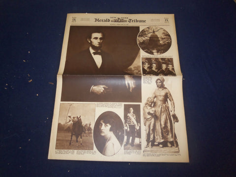 1929 FEB 10 NEW YORK HERALD TRIBUNE GRAVURE SECTION - LINCOLN PORTRAIT - NP 4991