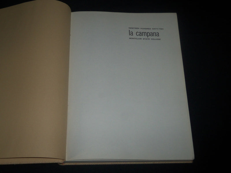 1962 LA CAMPANA MONTCLAIR STATE COLLEGE YEARBOOK - NEW JERSEY - YB 1609