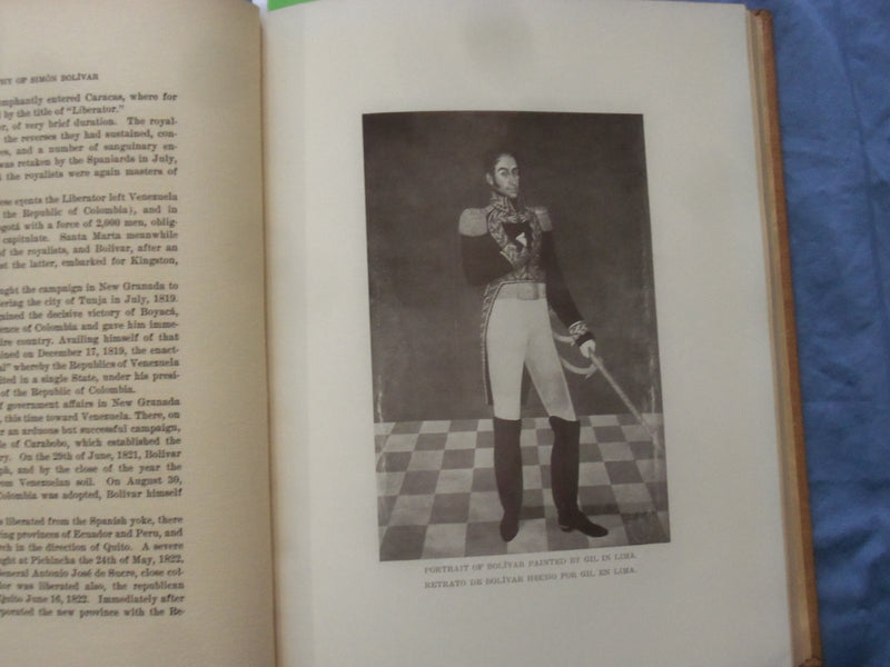 1933 BIBLIOGRAPHY OF LIBERATOR SIMON BOLIVAR HARDCOVER BOOK ENG/SP - KD 9358