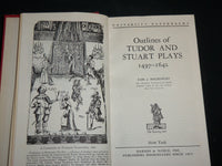 1961 OUTLINES OF TUDOR AND STUART PLAYS HARDCOVER BOOK BY HOLZKNECHT - KD 6664