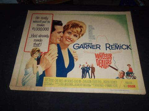 1963 THE WHEELER DEALERS 1/2 SHEET MOVIE POSTER-JAMES GARNER, LEE REMICK- P 441