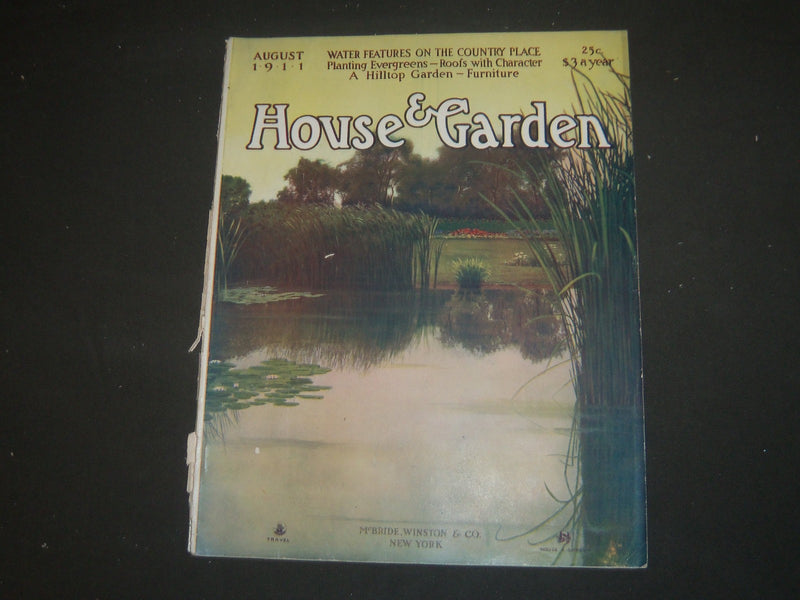1911 AUGUST THE HOUSE & GARDEN MAGAZINE - GREAT PHOTOS & ADS - ST 636