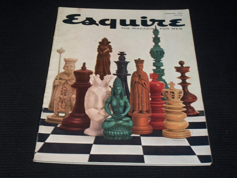 1957 FEBRUARY ESQUIRE MAGAZINE NICE COVER & MEN'S FASHION - E 4322