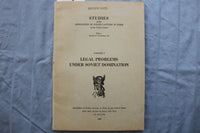 1956 LEGAL PROBLEMS UNDER SOVIET DOMINATION -POLISH LAWYERS - SOFTCOVER - K 2986