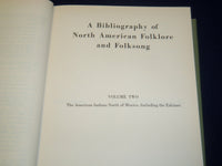 1961 A BIBLIOGRAPHY NORTH AMERICAN FOLKLORE & FOLKSONG SET OF 2 BOOKS- KD 5609