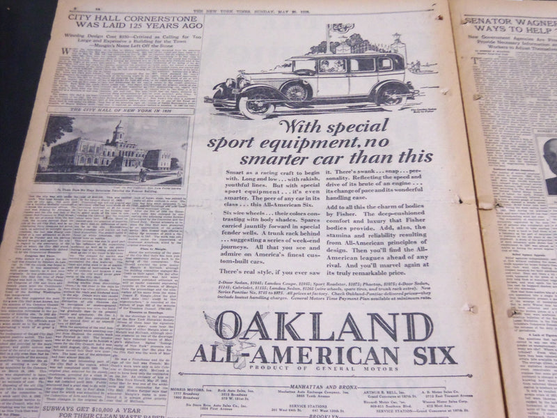1928 MAY 20 NY TIMES SPECIAL FEATURES LINDBERGH LEADING AVIATION SWEEPS- NT 7078