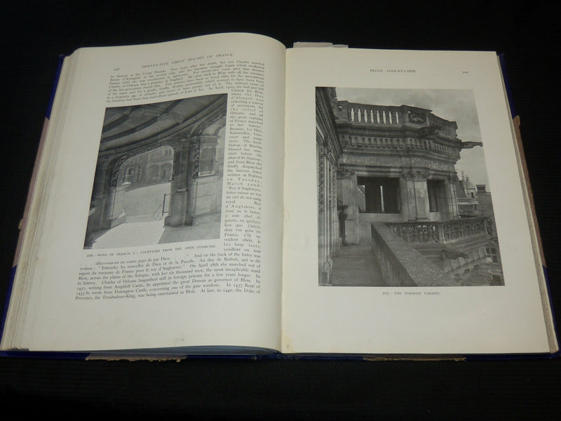 1916 TWENTY GREAT HOUSES OF FRANCES HARDCOVER BOOK BY THEODORE COOK - R 732O