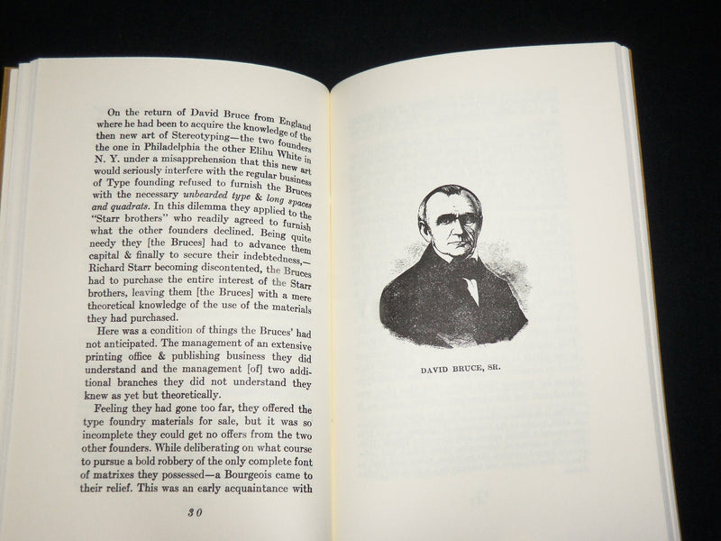 1981 HISTORY OF TYPEFOUNDING IN THE UNITED STATES BOOK BY DAVID BRUCE - J 6503