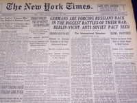 1941 AUGUST 10 NEW YORK TIMES - BERLIN-VICHY ANTI SOVIET PACT SEEN - NT 1427