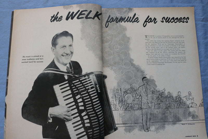 1956 LAWRENCE WELK MAGAZINE - BEHIND THE SCENES WITH LAWRENCE WELK - E 9030
