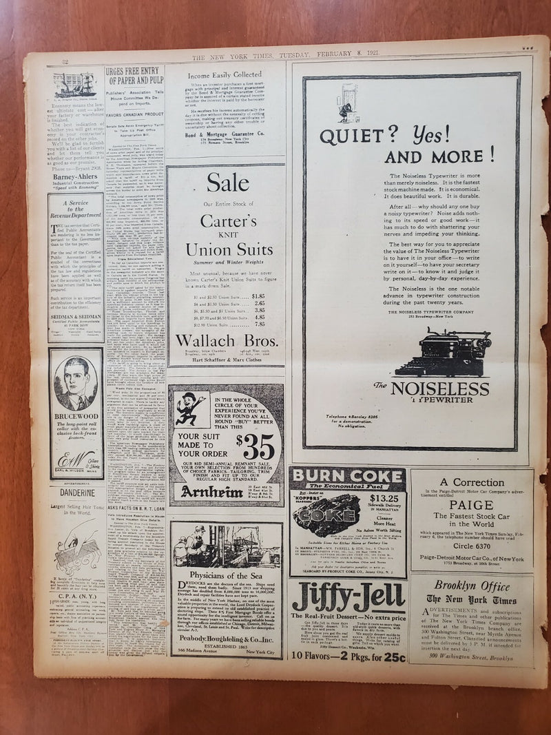 1921 FEBRUARY 8 NEW YORK TIMES - GALLI-CURCI TO SING AT METROPOLITAN - NT 8117