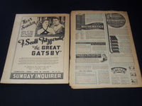 1937 PHILADELPHIA SUNDAY BOOK NOVEL SECTIONS LOT OF 2 - ELLERY QUEEN - NP 3296L